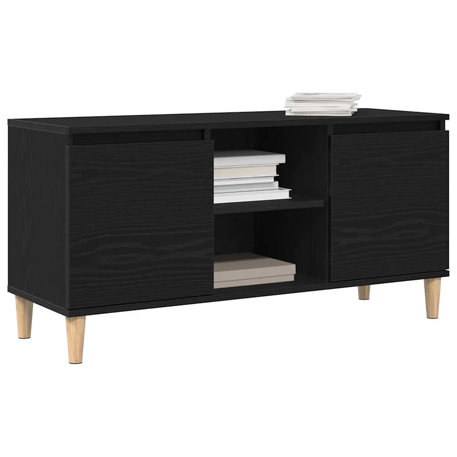 Meuble TV Chêne noir 102 x 35 x 50 cm Bois d'ingénierie - 3