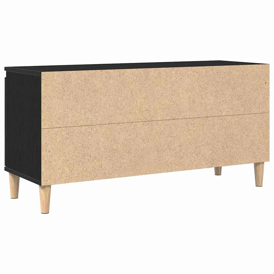 Meuble TV Chêne noir 102 x 35 x 50 cm Bois d'ingénierie - 6