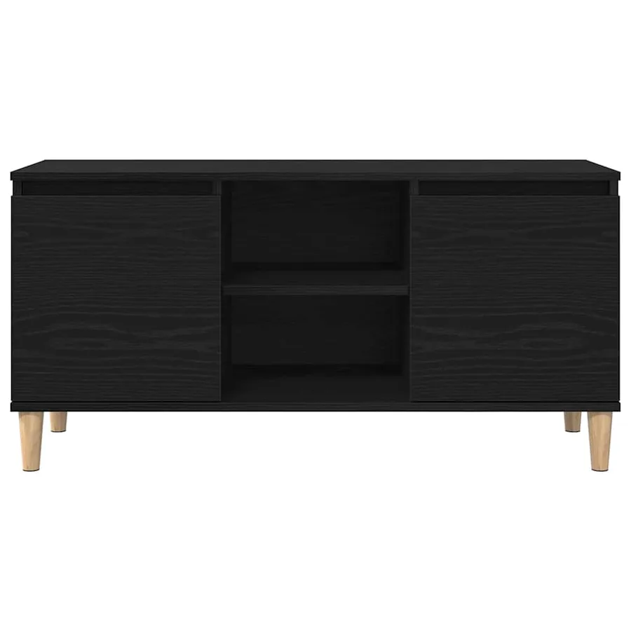 Meuble TV Chêne noir 102 x 35 x 50 cm Bois d'ingénierie - 7