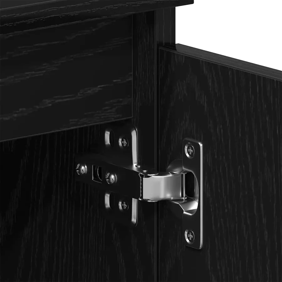 Meuble TV Chêne noir 102 x 35 x 50 cm Bois d'ingénierie - 8