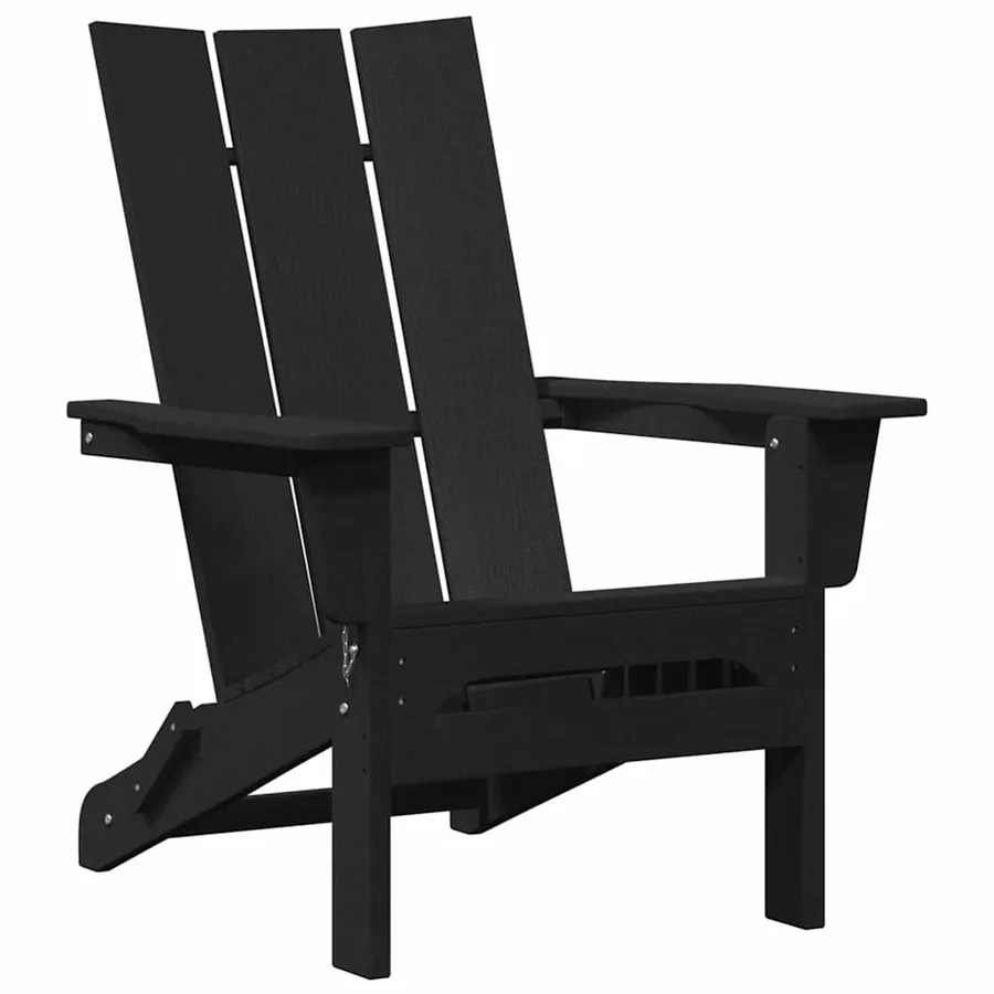 Chaise de jardin 2 pcs Noir 80.5 x 74.5 x 92 cm Polyéthylène - 4