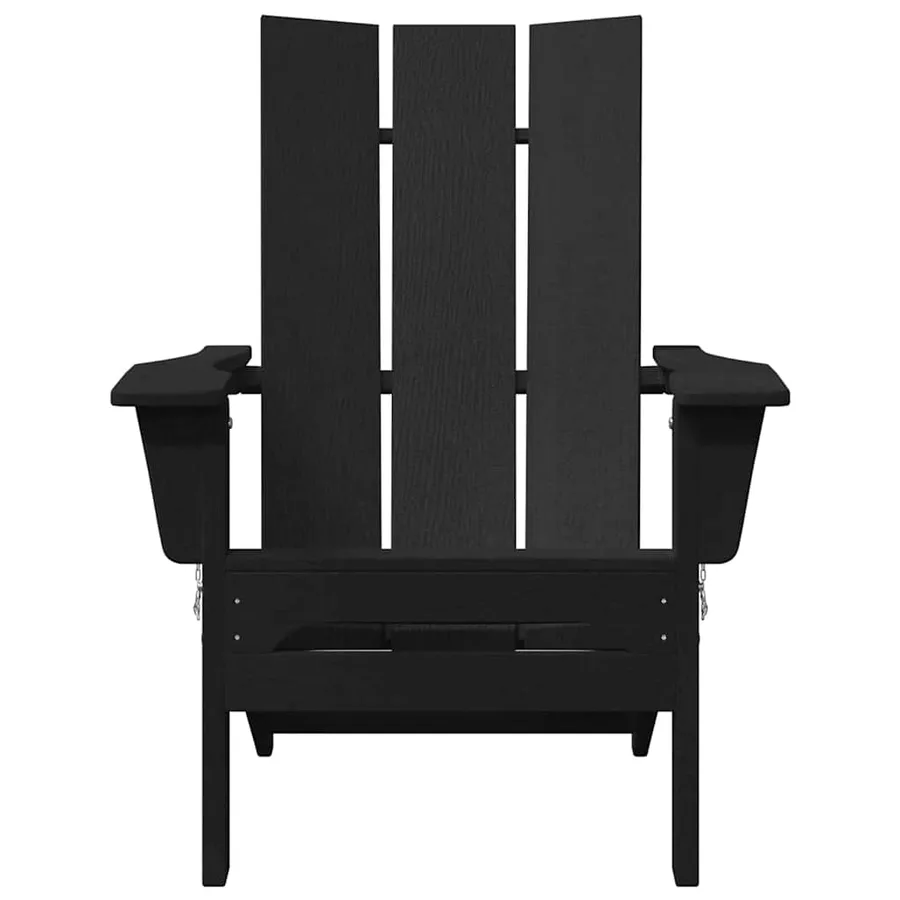 Chaise de jardin 2 pcs Noir 80.5 x 74.5 x 92 cm Polyéthylène - 5