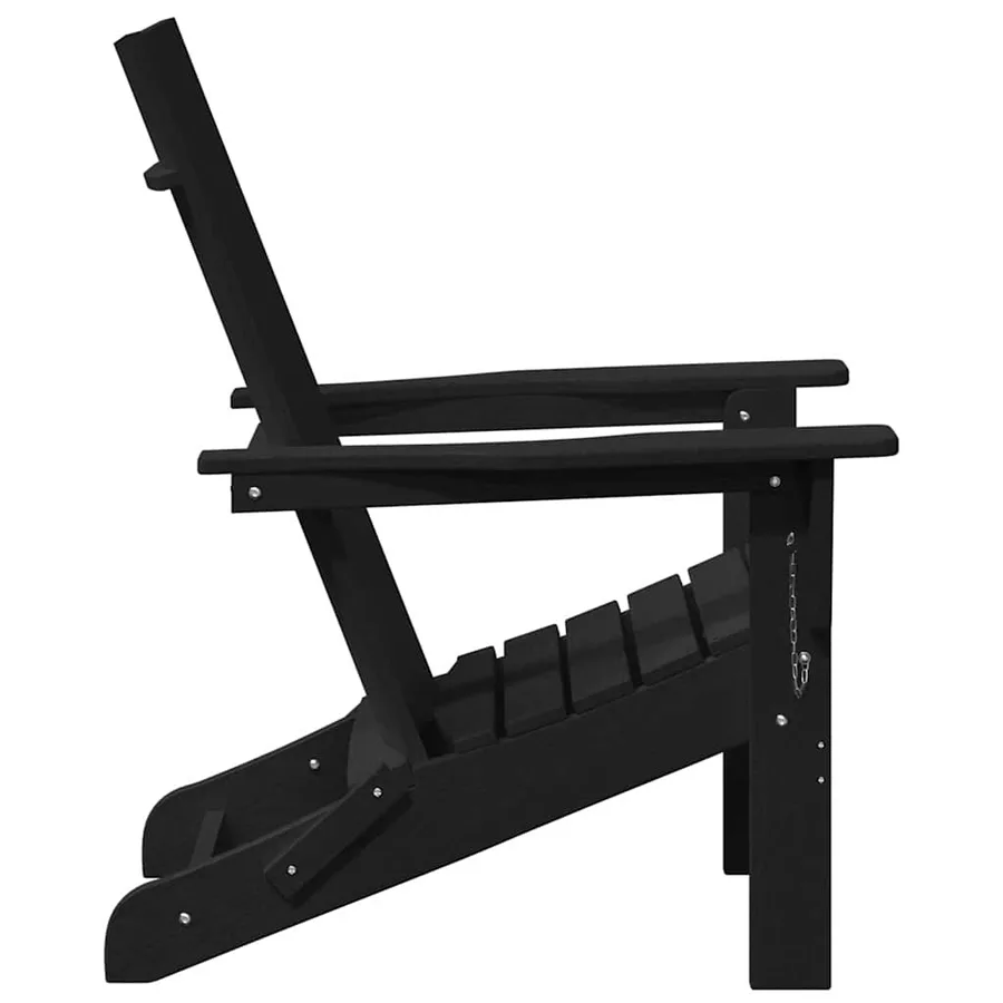 Chaise de jardin 2 pcs Noir 80.5 x 74.5 x 92 cm Polyéthylène - 6