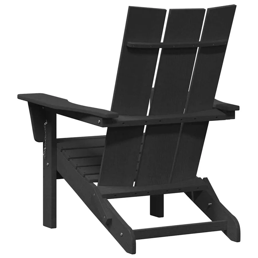 Chaise de jardin 2 pcs Noir 80.5 x 74.5 x 92 cm Polyéthylène - 7