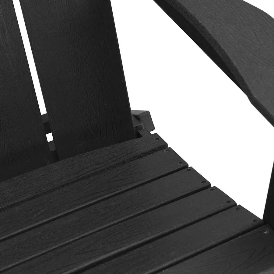 Chaise de jardin 2 pcs Noir 80.5 x 74.5 x 92 cm Polyéthylène - 9