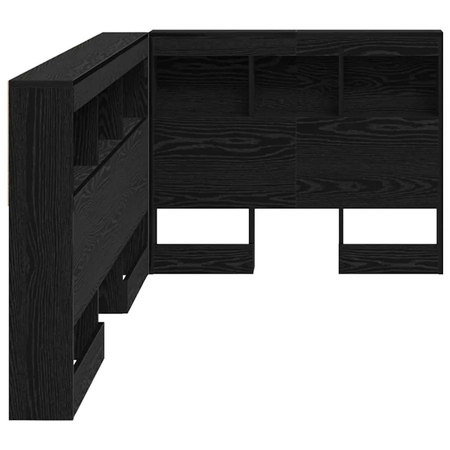Tête de lit de rangement Chêne noir 100 cm Bois d'ingénierie - 7