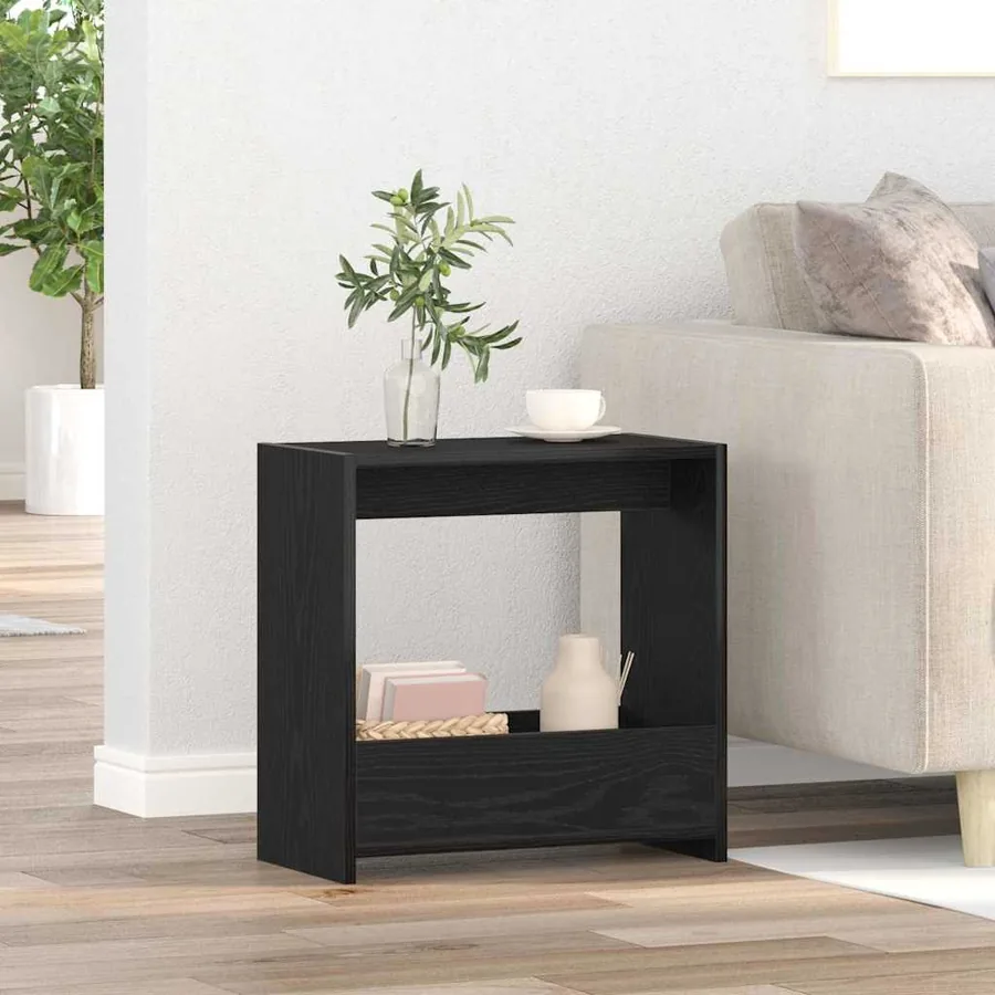 Table d'appoint Chêne noir 50 x 26 x 50 cm Bois d'ingénierie