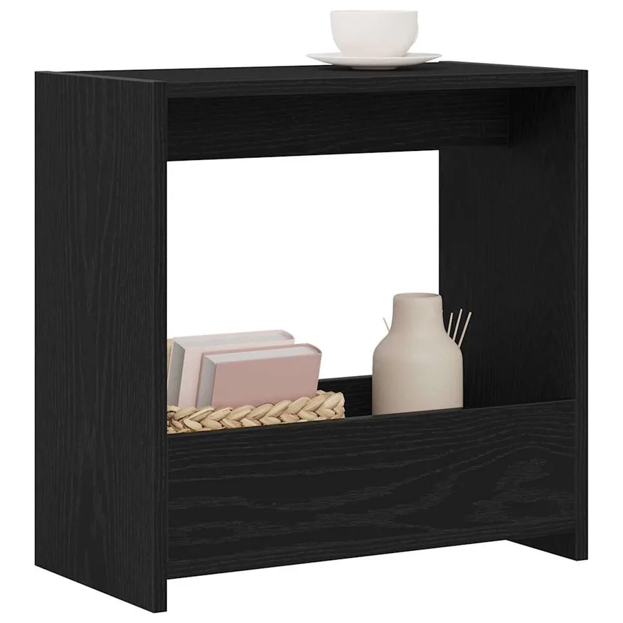 Table d'appoint Chêne noir 50 x 26 x 50 cm Bois d'ingénierie - 3