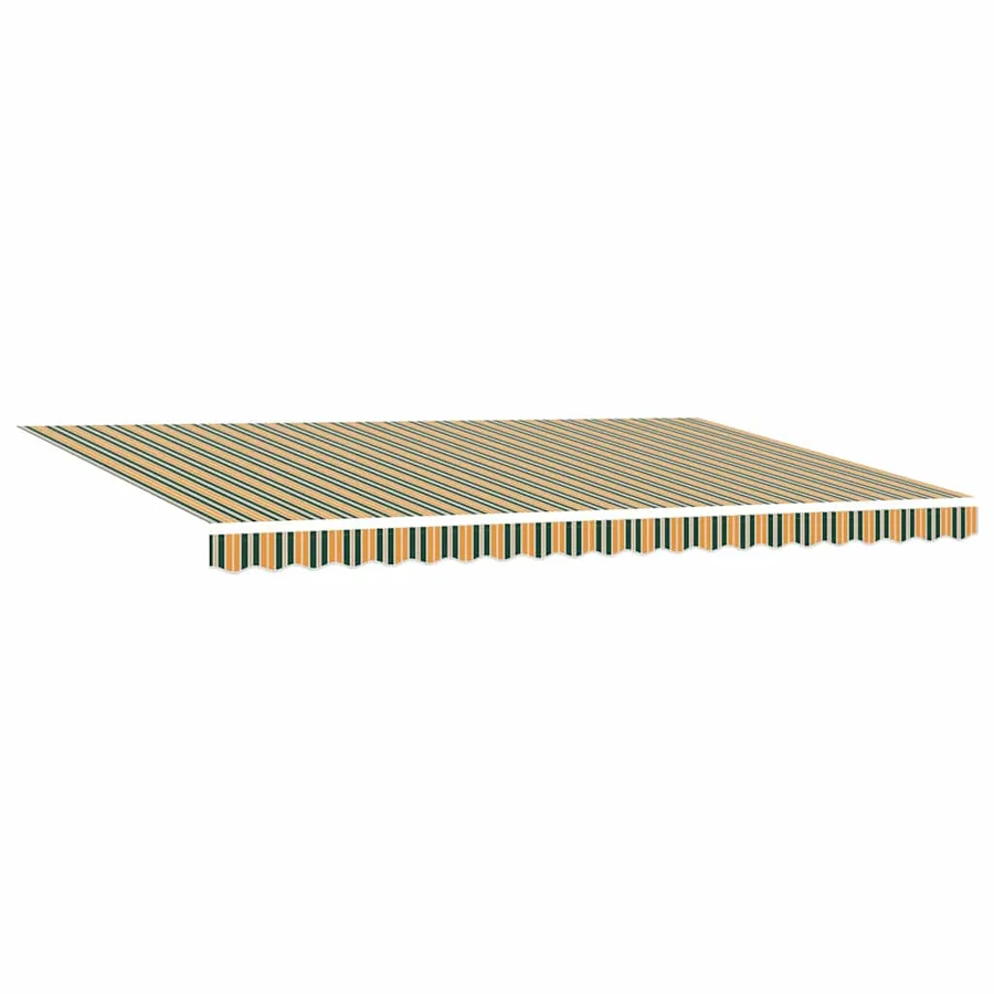 Auvent rétractable Vert et jaune 500 × 300 cm Polyester - 5