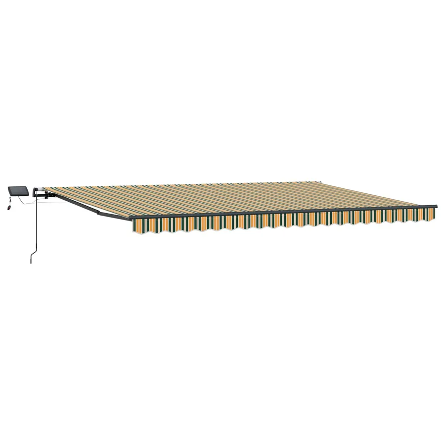 Auvent rétractable Vert et jaune 500 × 300 cm - 5