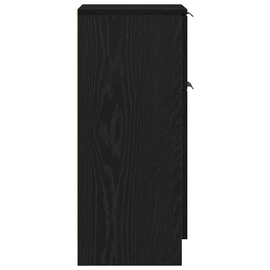 Buffet avec tiroir Chêne noir 30 x 30 x 70 cm Bois d'ingénierie - 7