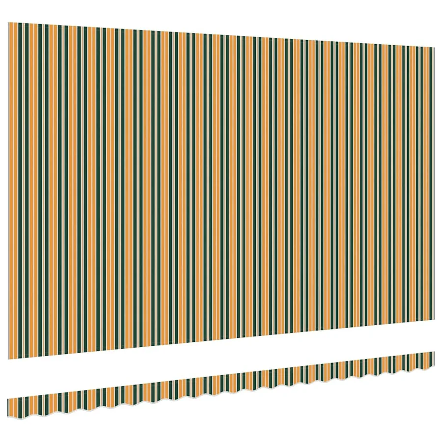 Toile de rechange pour auvent Vert et jaune 5 × 3,5 m Polyester - 4