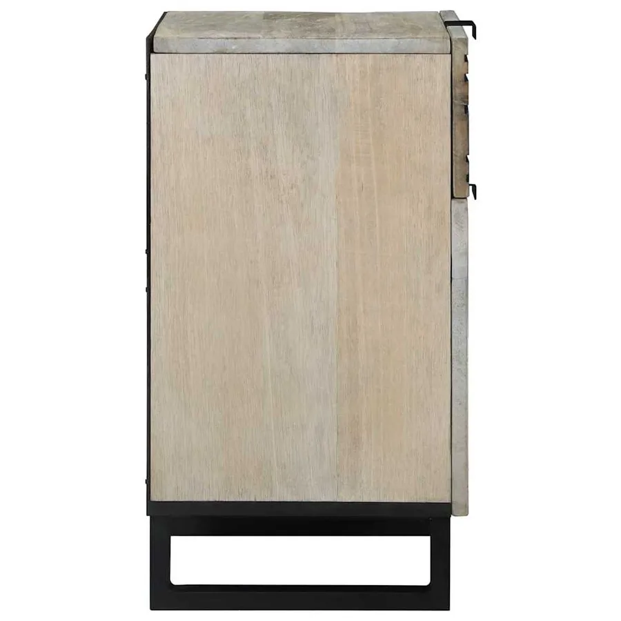 Table de chevet Blanc 50 x 33 x 60 cm Bois d'ingénierie - 4
