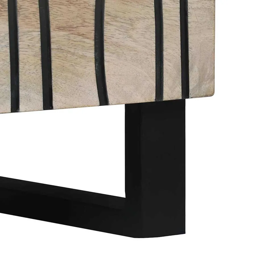Table de chevet Blanc 50 x 33 x 60 cm Bois d'ingénierie - 8