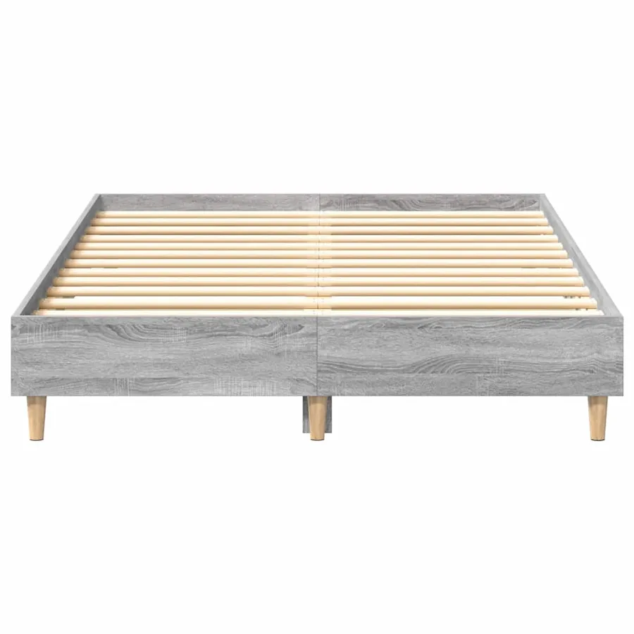 Cadre de lit Gris Sonoma 193 x 123 x 25 cm Bois d'ingénierie - 5