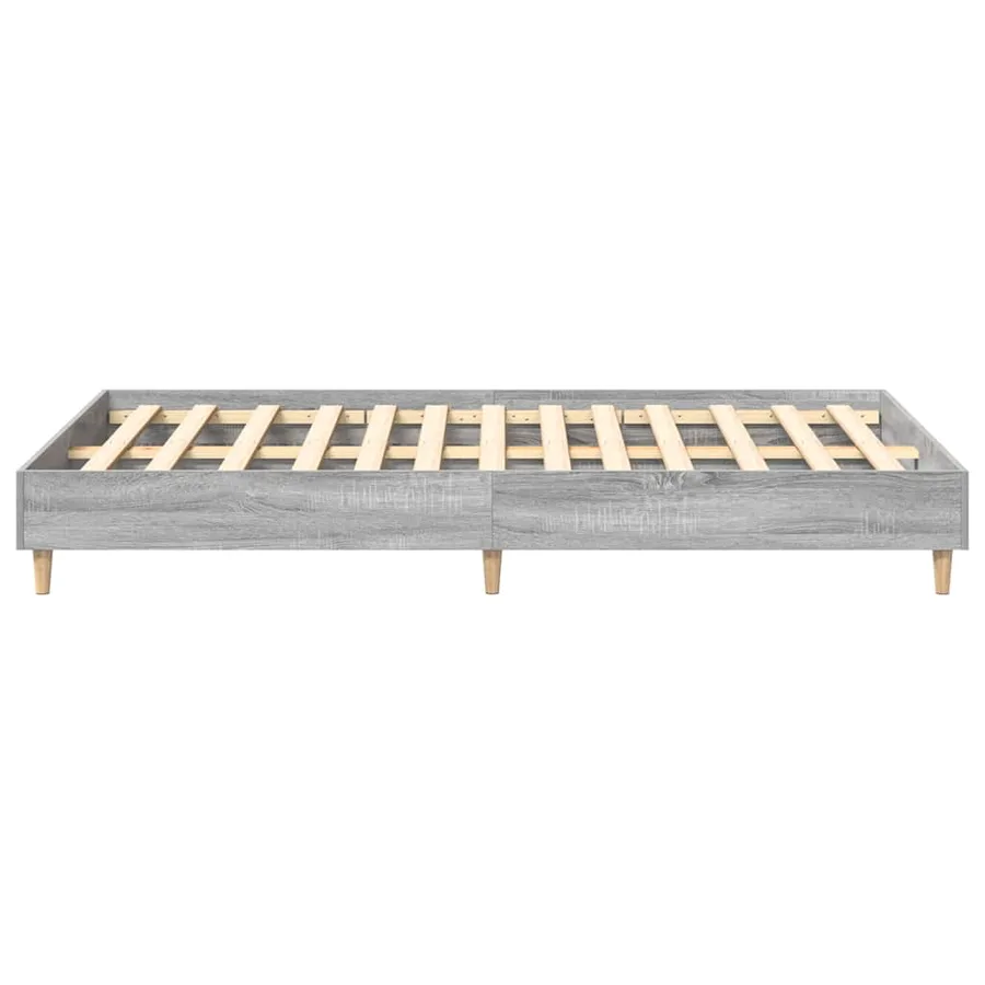 Cadre de lit Gris Sonoma 193 x 123 x 25 cm Bois d'ingénierie - 6