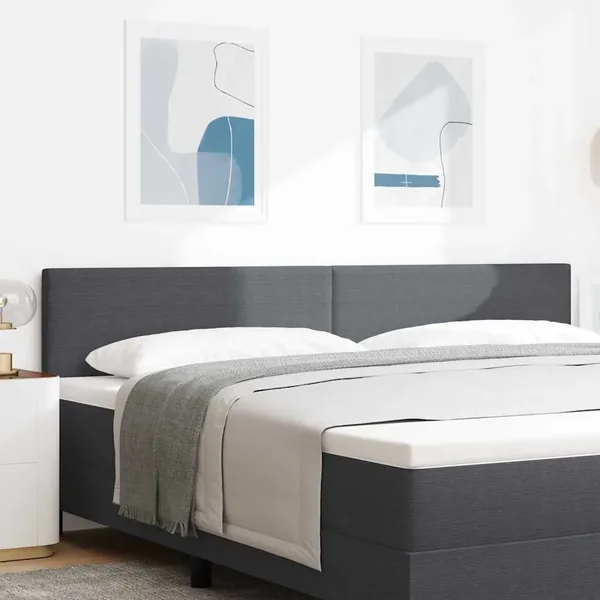 Tête de lit Gris foncé 200 cm Tissu en velours côtelé