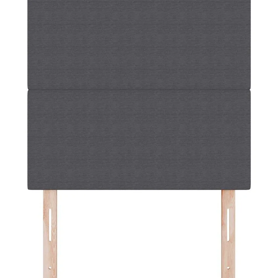 Tête de lit Gris foncé 100 cm Tissu en velours côtelé - 4