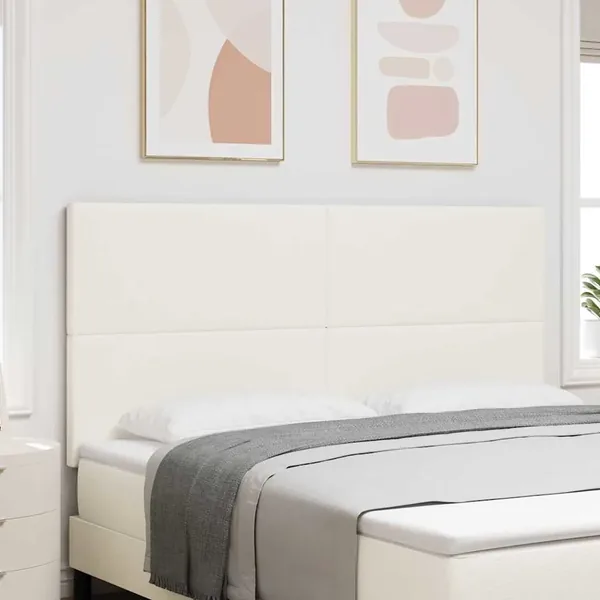 Tête de lit LED Crème 180 cm Tissu en velours côtelé