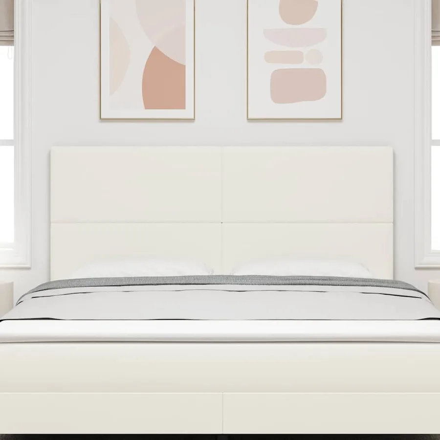 Tête de lit LED Crème 180 cm Tissu en velours côtelé - 3
