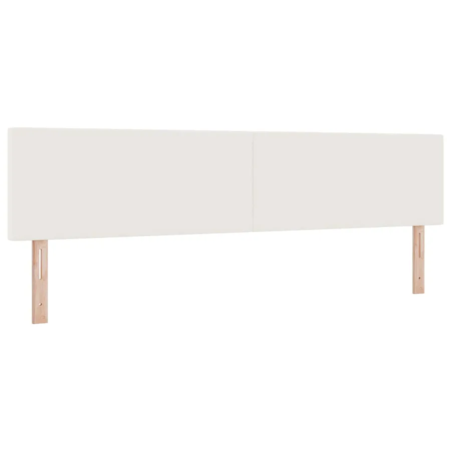 Tête de lit LED Crème 200 cm Tissu en velours côtelé - 2