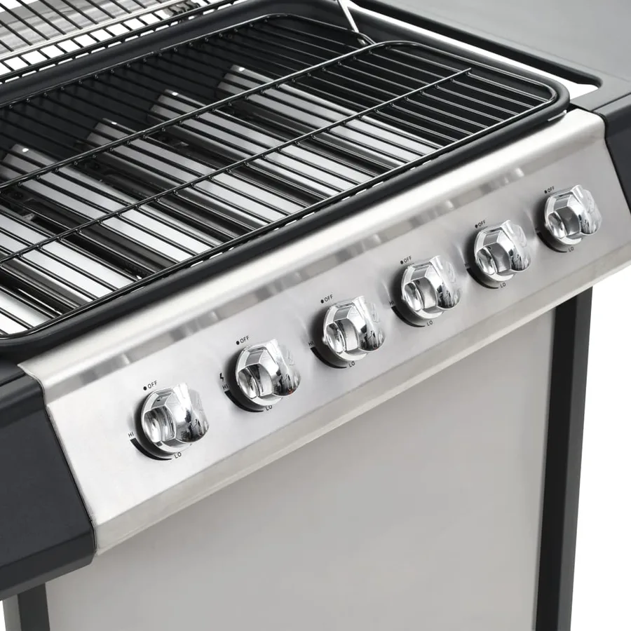 Barbecue au gaz avec 6 zones de cuisson Inox Argenté - 8