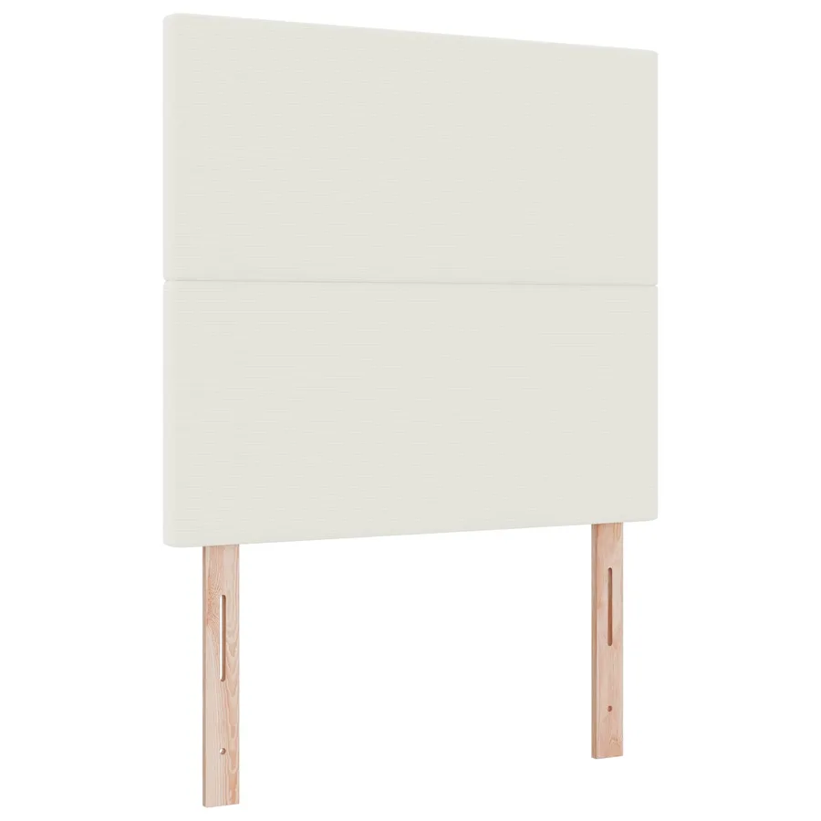 Tête de lit LED Crème 90 cm Tissu en velours côtelé - 2