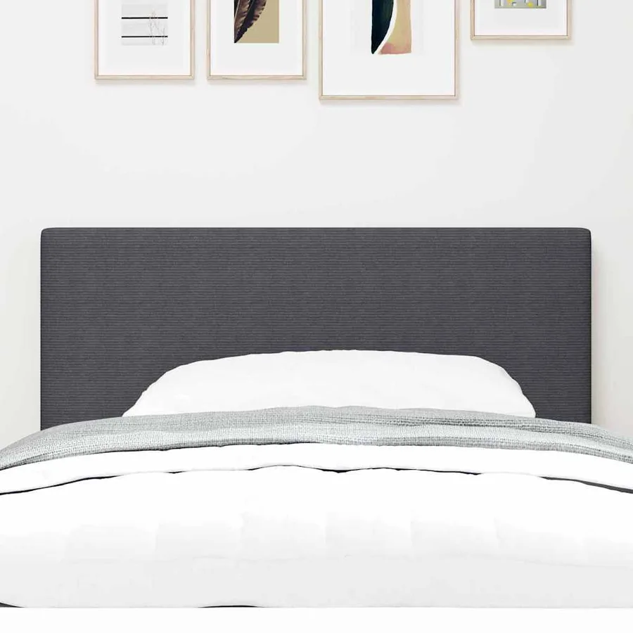 Tête de lit LED Gris foncé 90 cm Tissu en velours côtelé - 3