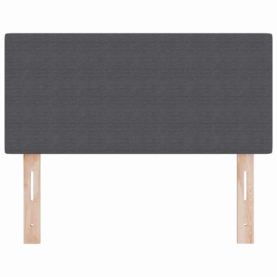 Tête de lit LED Gris foncé 90 cm Tissu en velours côtelé - 5