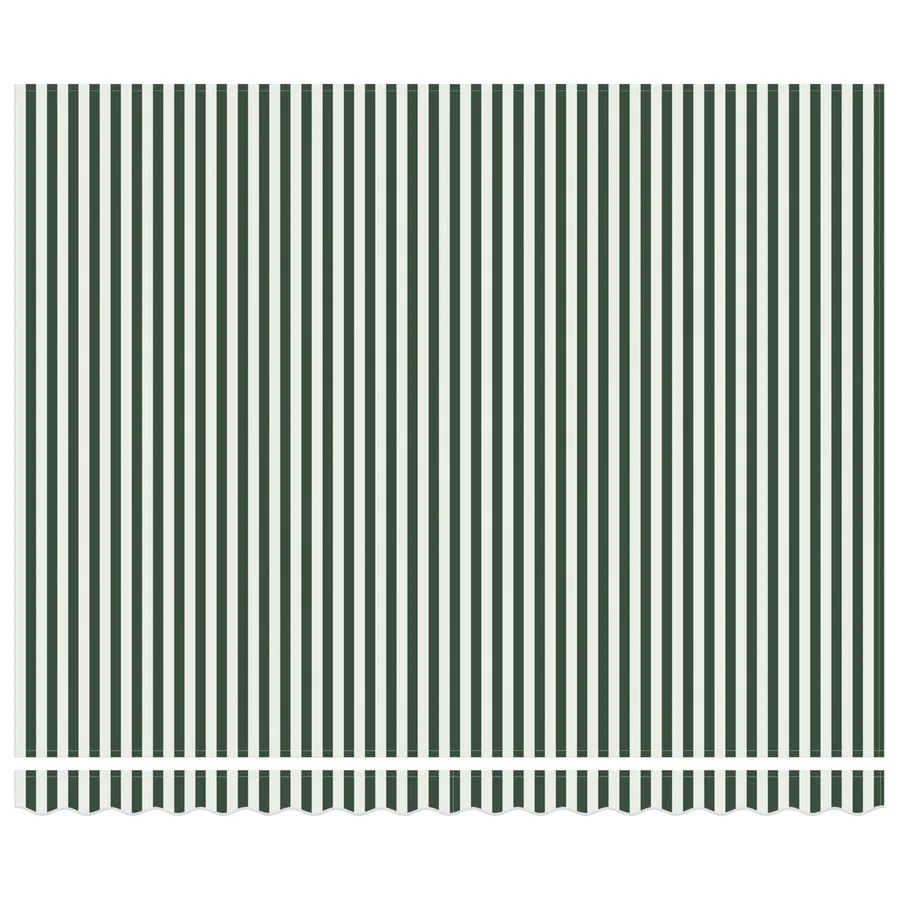 Auvent rétractable Vert et blanc 400 × 300 cm - 3