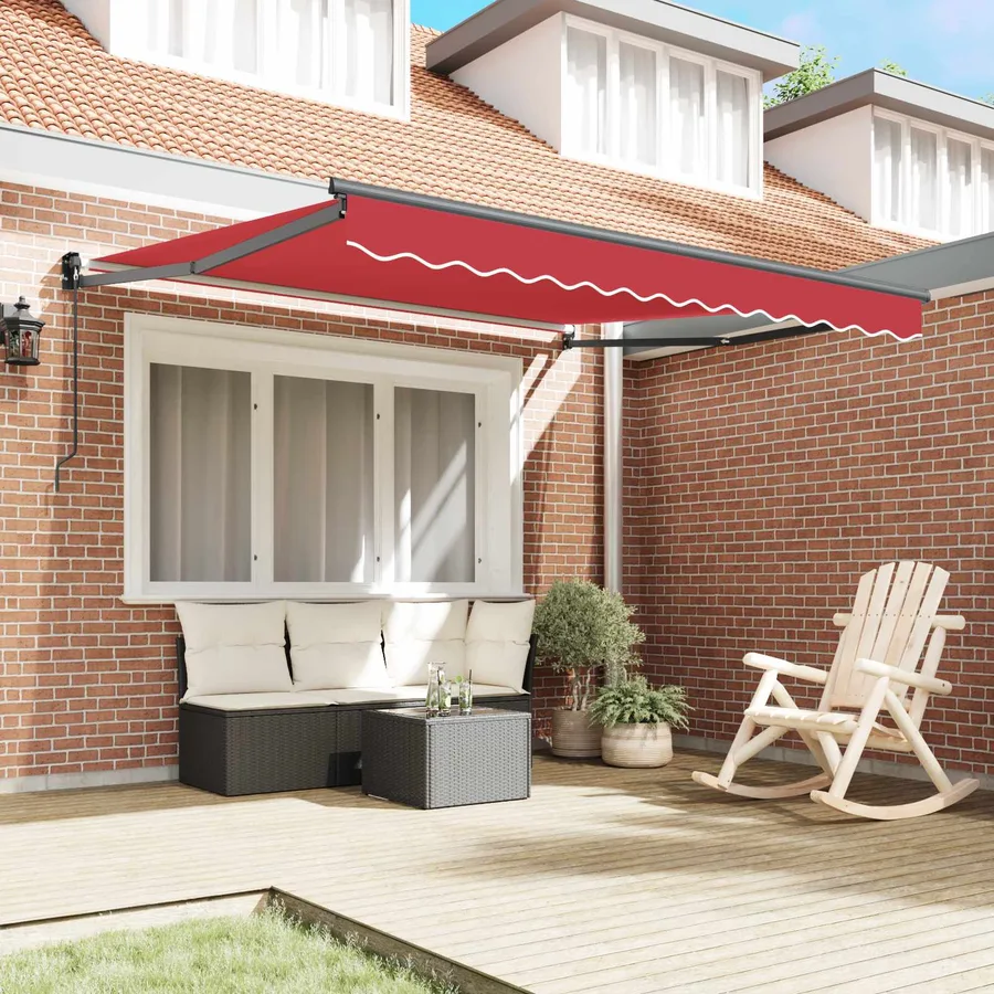 Auvent rétractable Rouge 300 x 250 x 165 cm - 3
