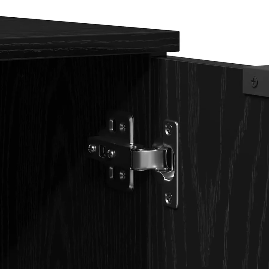 Meuble TV Chêne noir 102 x 35 x 36,5 cm Bois d'ingénierie - 10