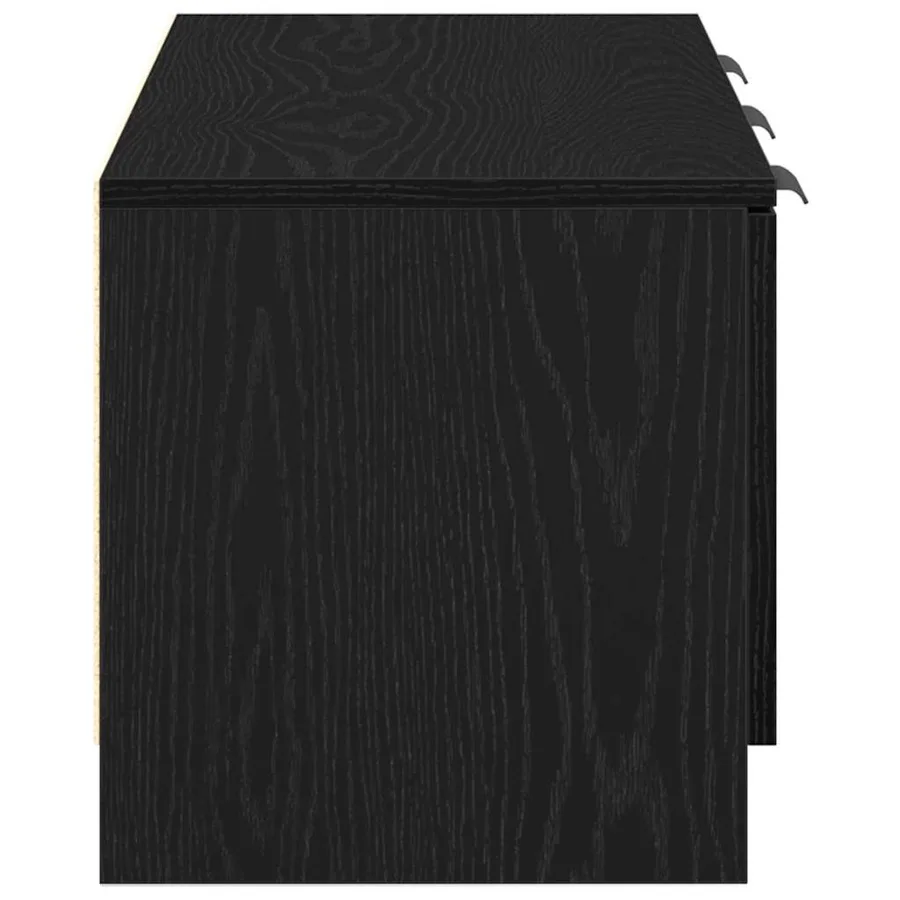 Meuble TV Chêne noir 102 x 35 x 36,5 cm Bois d'ingénierie - 7