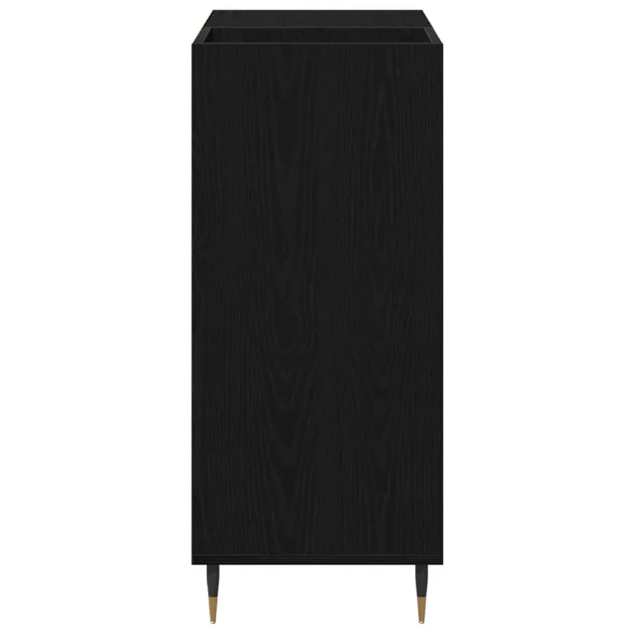 Meuble à vinyles Chêne noir 85 x 38 x 89 cm Bois d'ingénierie - 7