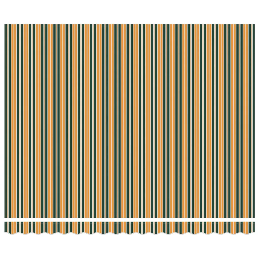 Auvent rétractable Vert et blanc 400 × 350 cm Polyester - 6