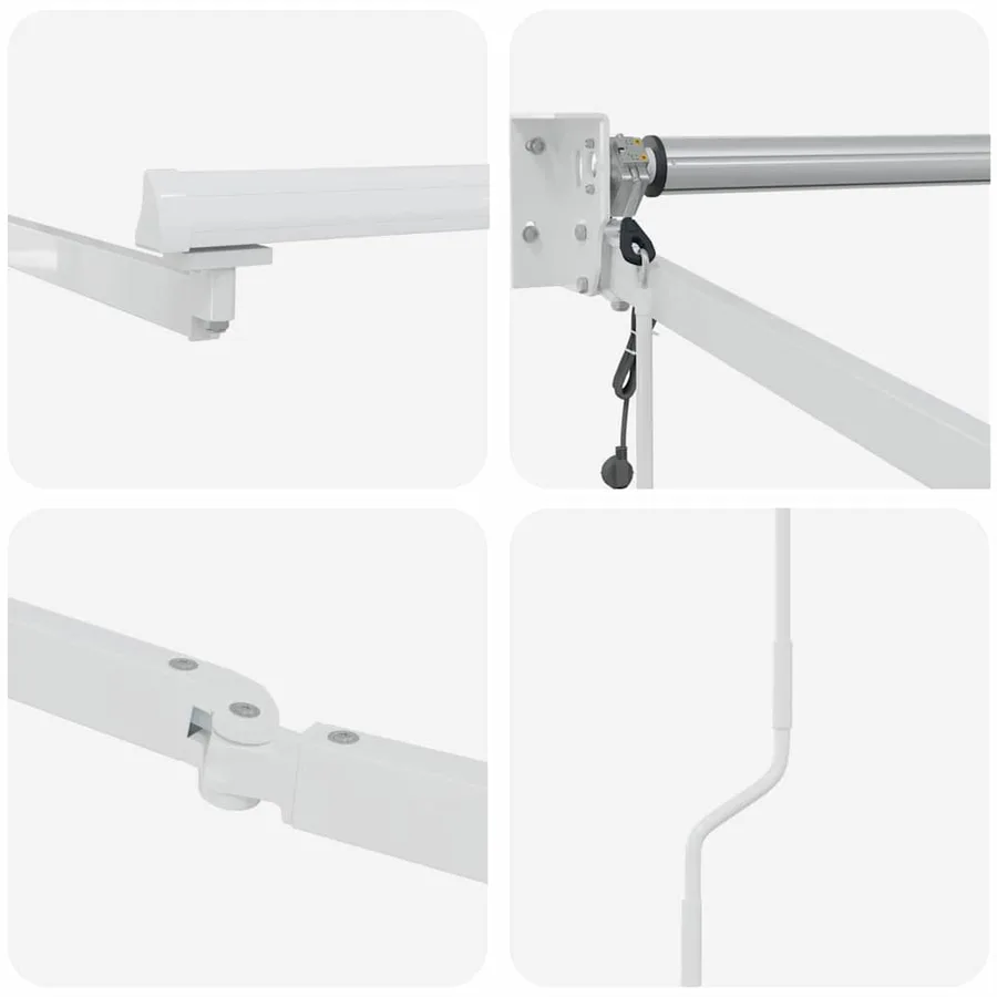 Auvent rétractable Vert et blanc 400 × 300 cm - 10