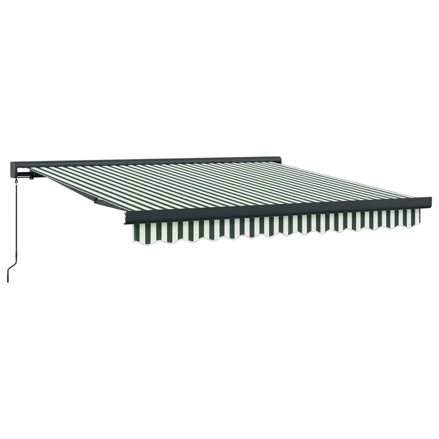 Auvent rétractable Vert et blanc 300 x 250 cm - 2