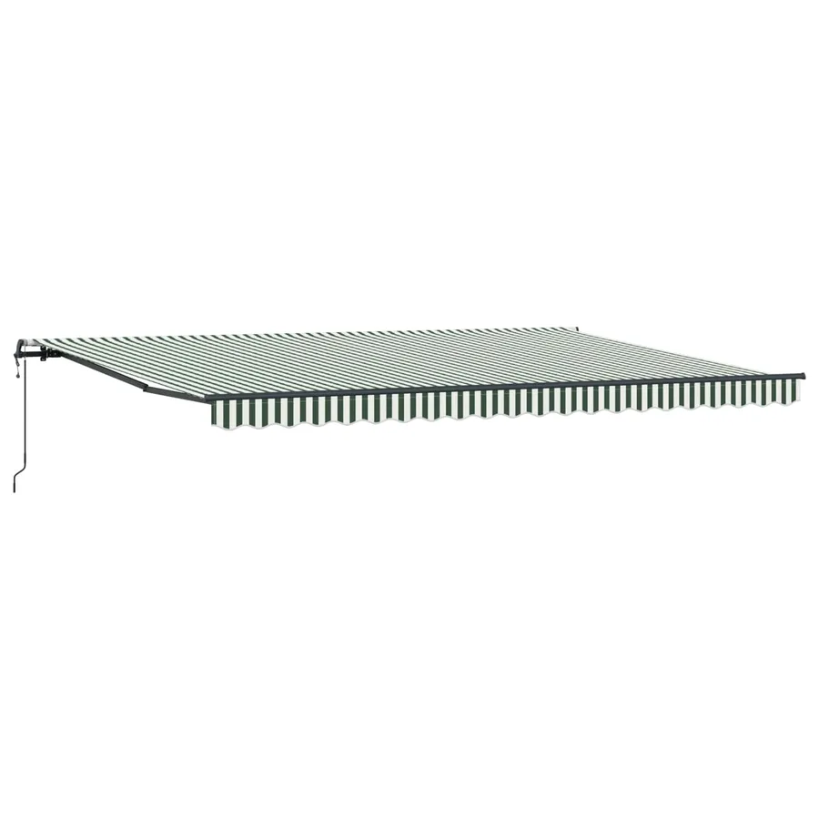 Auvent rétractable Vert et blanc 500 × 300 cm - 2