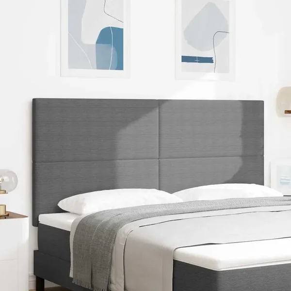 Tête de lit LED Gris clair 180 cm Tissu en velours côtelé