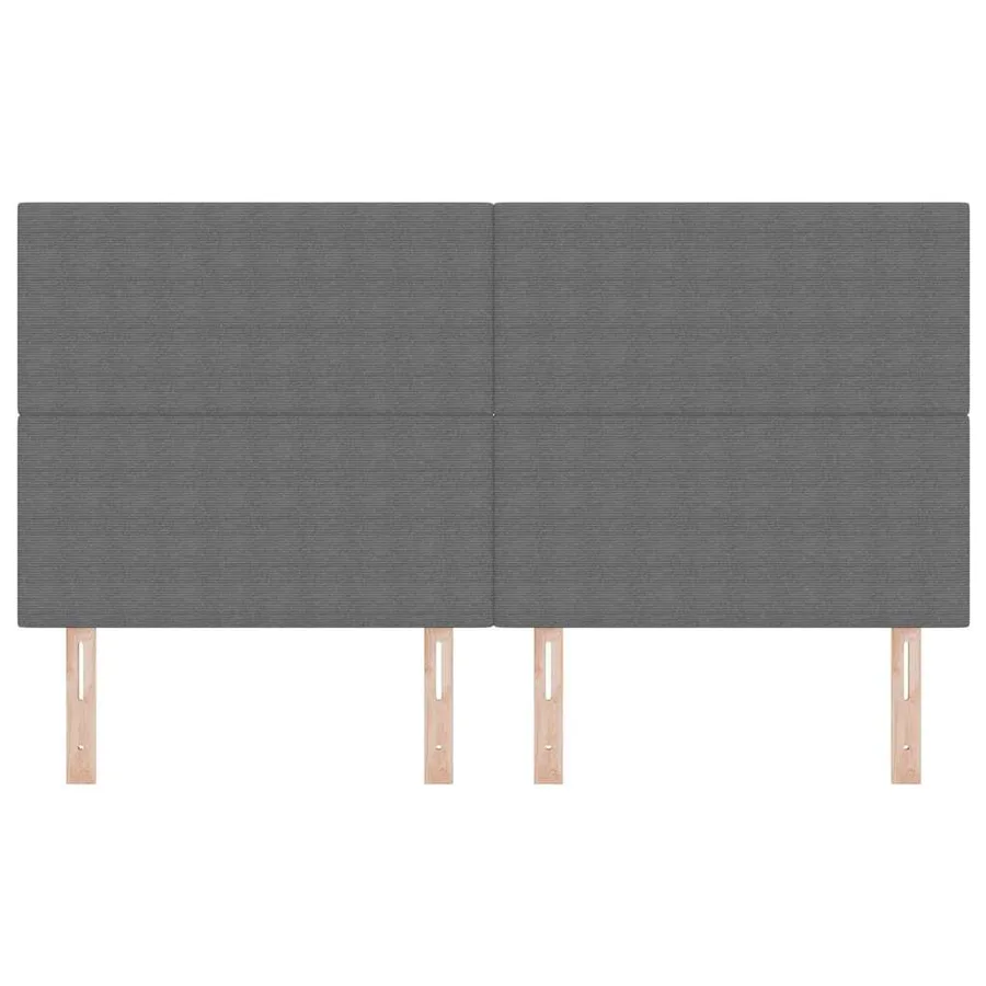 Tête de lit LED Gris clair 180 cm Tissu en velours côtelé - 5