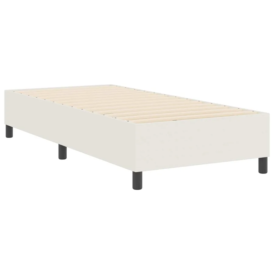 Cadre de lit plateforme Crème 90 x 200 cm - 7