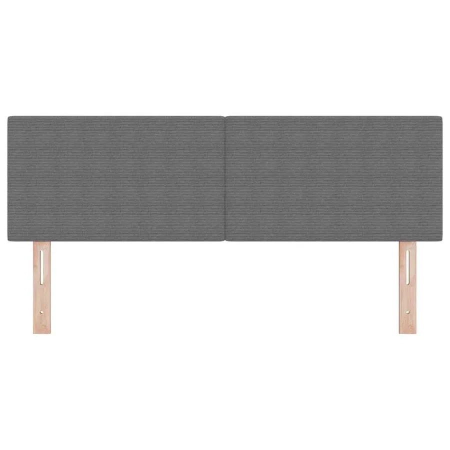 Tête de lit Gris clair 144 cm Tissu en velours côtelé - 4