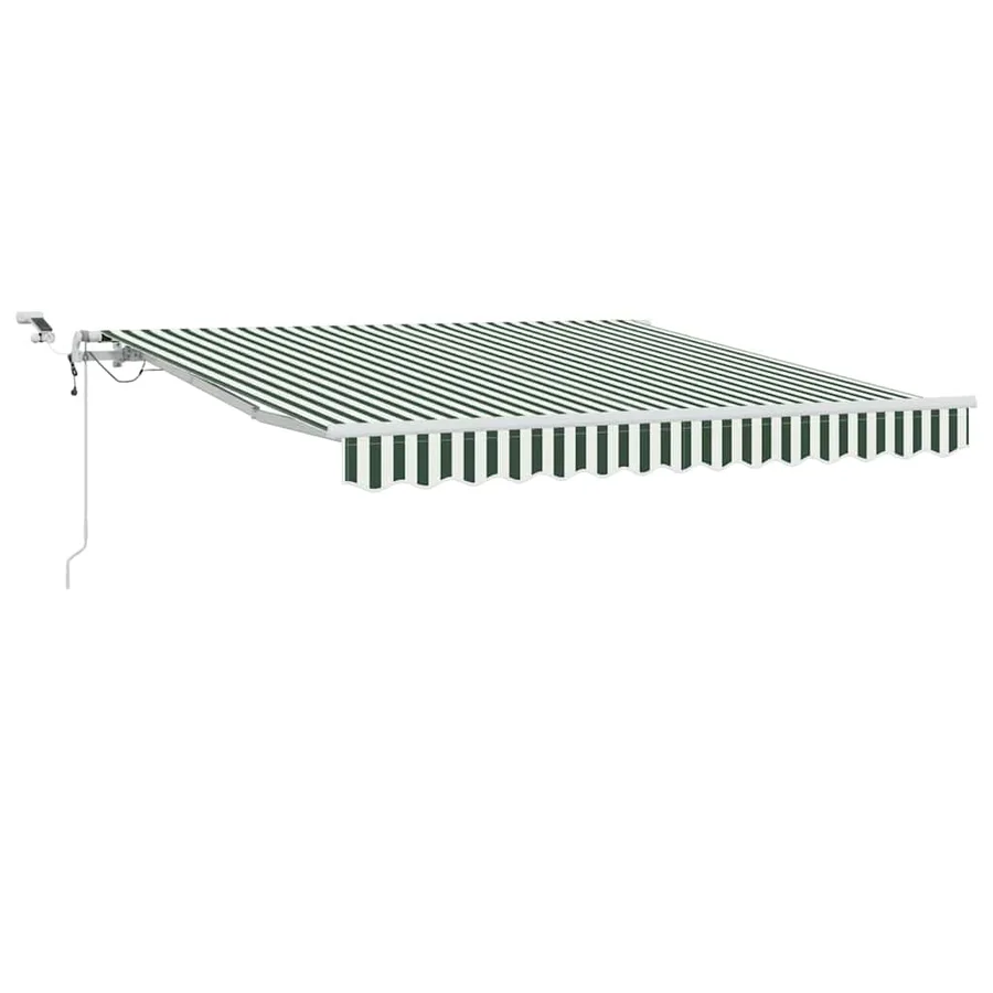 Auvent rétractable Vert et blanc 350 x 250 cm Polyester - 2