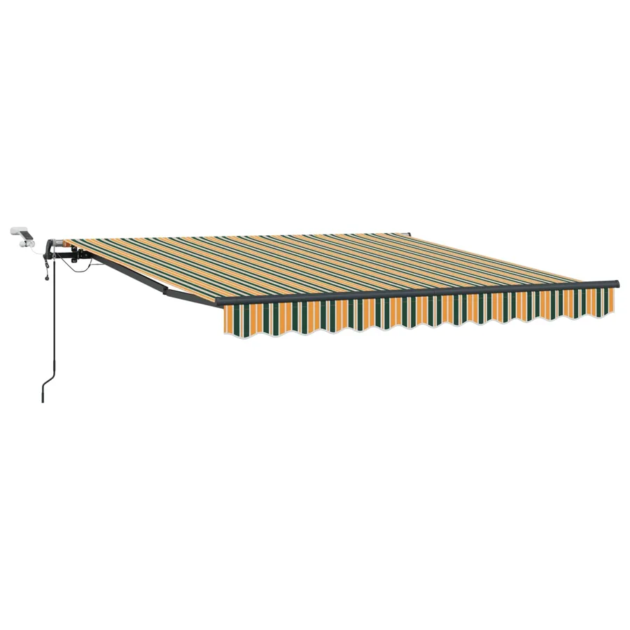 Auvent rétractable Vert et jaune 300 x 250 cm Polyester - 2