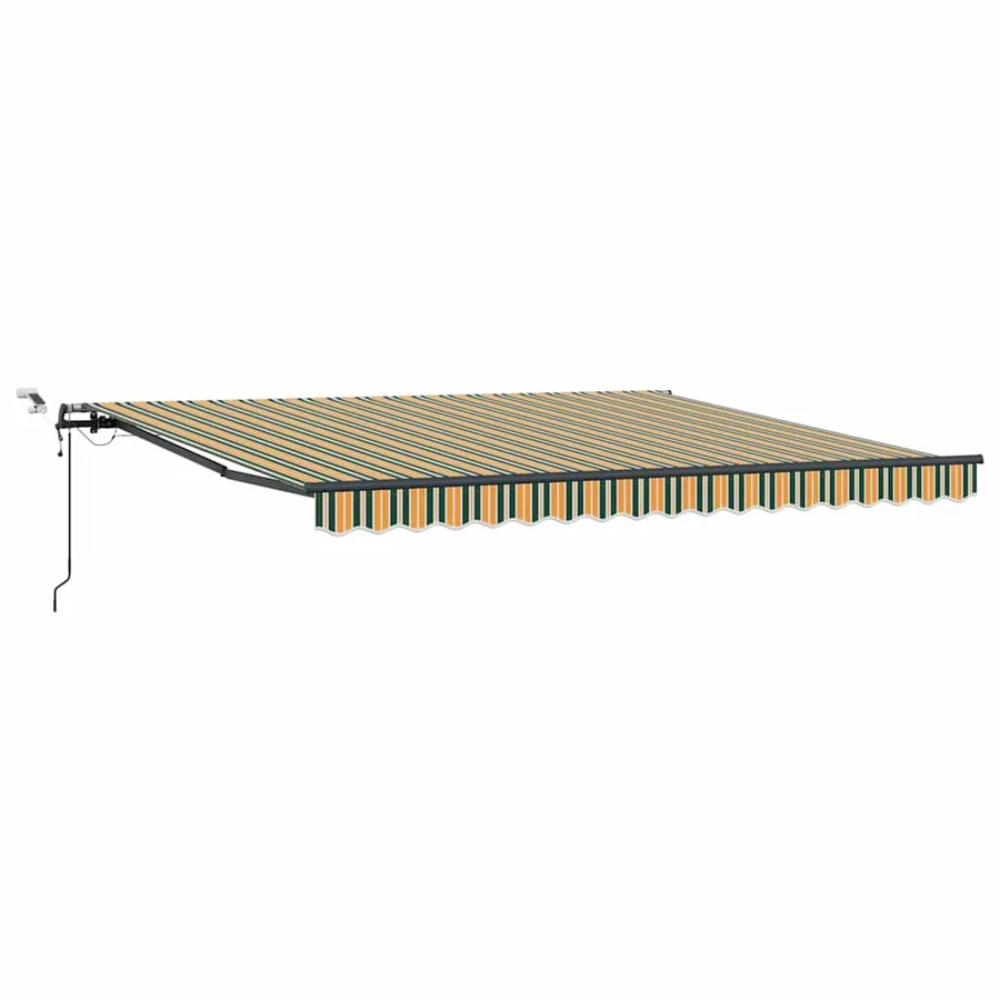 Auvent rétractable Vert et jaune 400 × 300 cm Polyester - 2