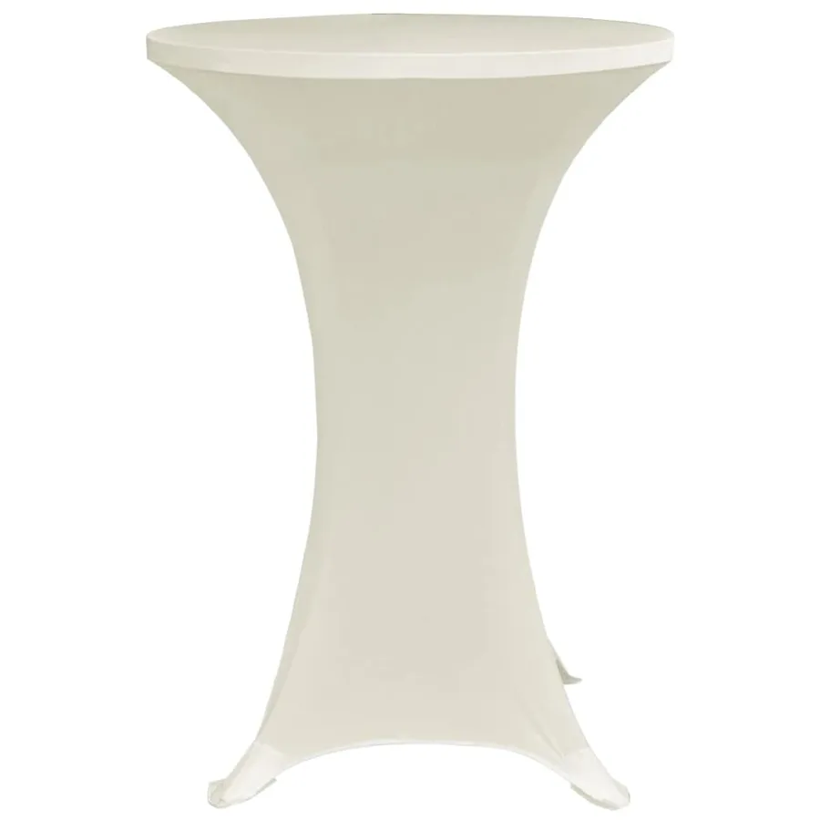 Housses élastiques de table Ø 60 cm Crème 4 pcs - 4