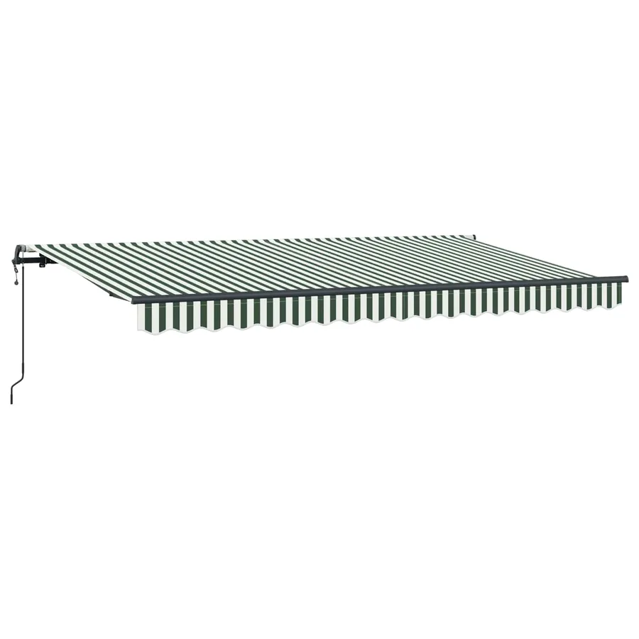 Auvent Rétractable Vert 400 x 200 cm tissu - 2