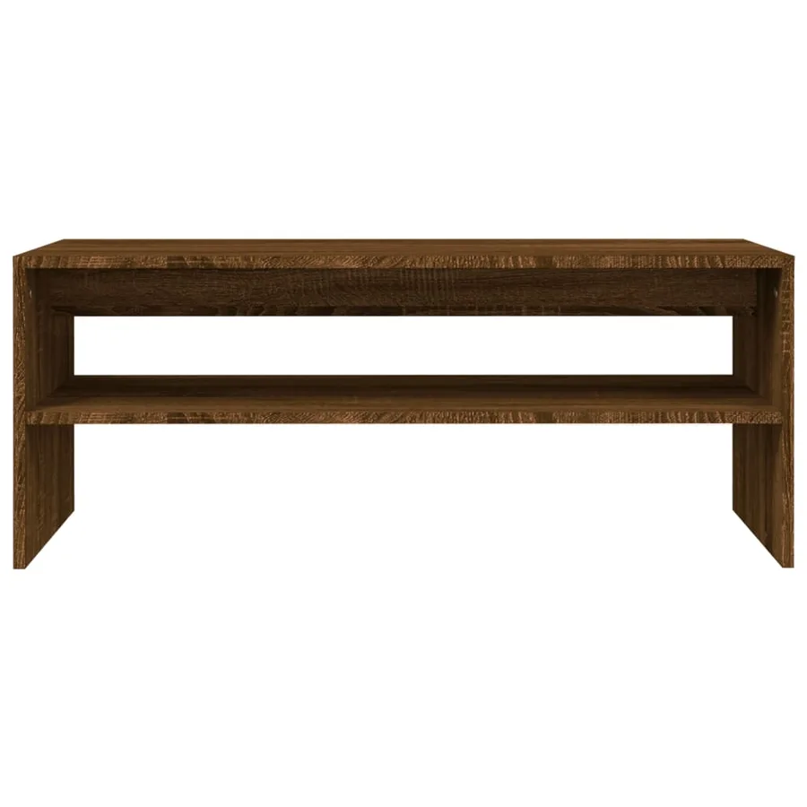 Table basse Chêne marron 100x40x40 cm Bois d'ingénierie - 4