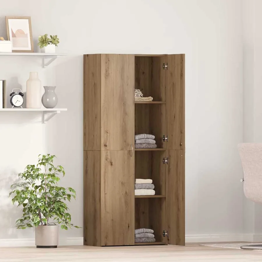 Cabinet de Bureau Chêne artisanal 60 x 32 x 152,5 cm - 4