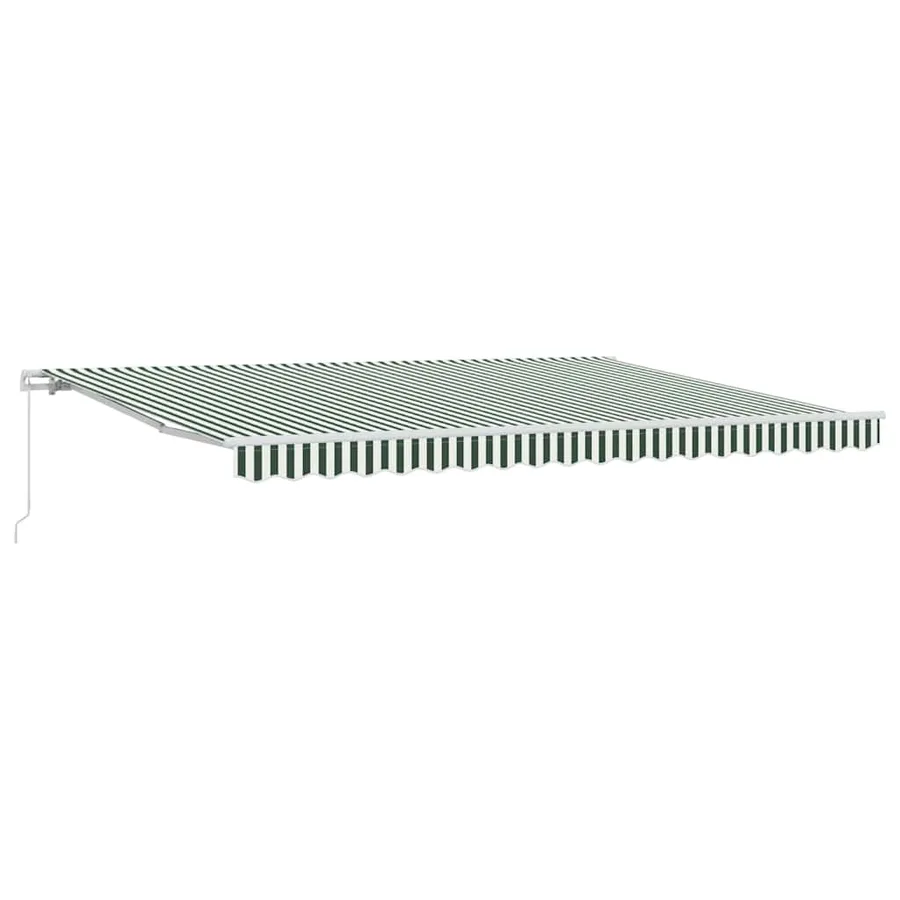Auvent rétractable Vert et blanc 450 x 300 x 165 cm - 2